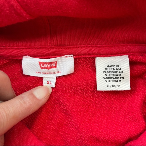 Levi’s Big Boy Batwing Pullover Hoodie - Red, Size XL - Picture 11 of 13